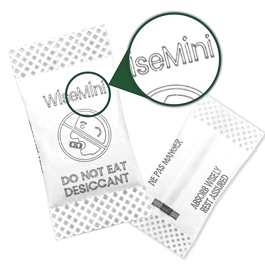 200Pcs 1g Desiccant Packs, Food Safe Silica Gel Packets, High Absorption Capacity for Moisture Absorber for Storage,Laser Printing - 100% Ink-Free