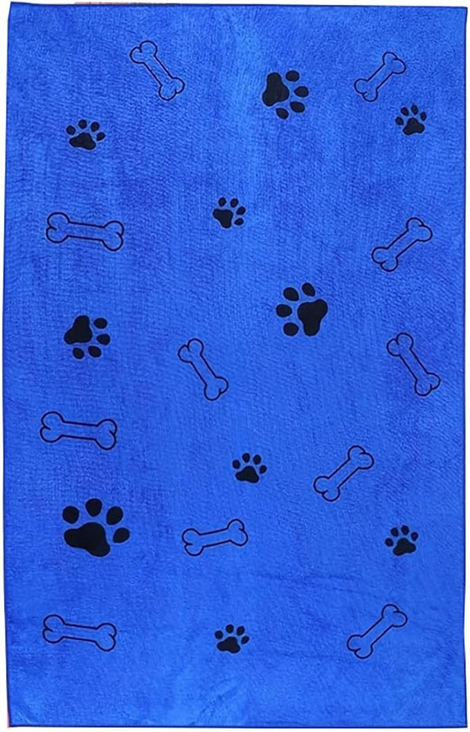Dog Towels for Drying Dogs,Microfiber Pet Grooming Towel Quick Drying Bathing Supplies Bathing Shower BeachTowel for Dogs Cats and Other Pets,Blue 1-Pack
