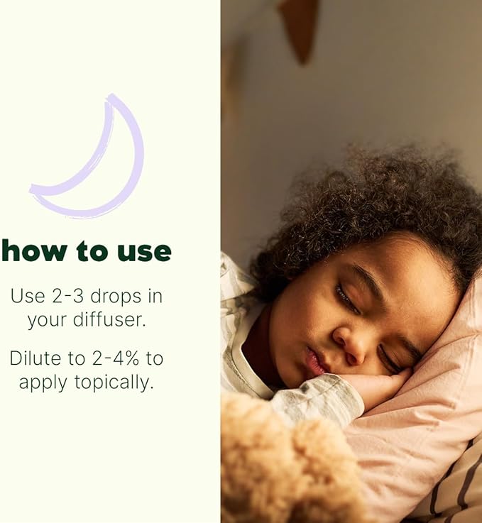 Plant Therapy KidSafe Organic Nighty Night Essential Oil Blend for Sleep 10 mL (1/3 oz) 100% Pure, Undiluted, Therapeutic Grade