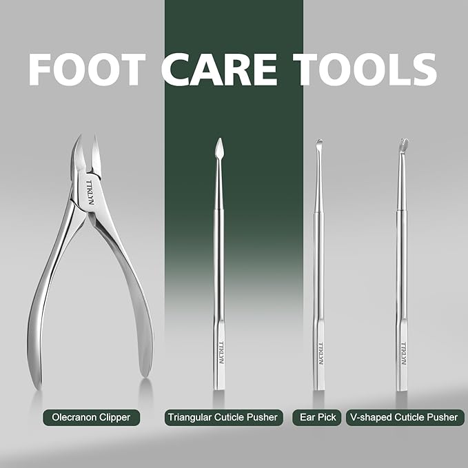 Manicure Kit for Women, Stainless Steel Nail Kit with PU Leather Case, Precision Pedicure Tools for Feet