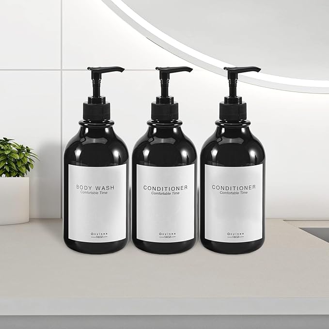 Shampoo and Conditioner Dispenser for Shower Wall,Shower Soap Dispenser 3 Chamber No Drill,Refillable for Shampoo Lotion Oil Shower Soap Hand Soap and Dish Soap…