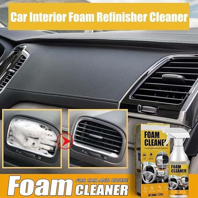 Multi-Purpose Foam Cleaner, 2025 New Multi-Purpose All Around Master Foam Cleaner Spray for Car Interior & Seats (2pcs)