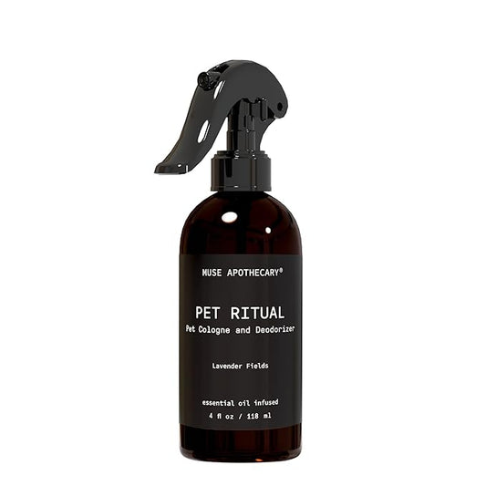 Muse Apothecary Pet Ritual Pet Cologne Spray for Dogs - Dog Perfume Spray Long Lasting After Bath - Pet Perfume for Dogs - Essential Oils Infused - 4oz, Lavender Fields