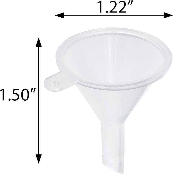 JUVITUS 4 oz Frosted Clear Glass Boston Round Bottle with White Fine Mist Sprayer (6 Pack) + Funnel