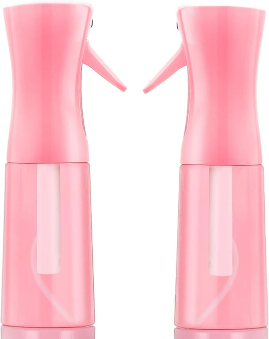 Two-pack Spray Bottles, Fine Mist Refillable Spray Water Bottles, All-Season Continuous Spray Bottles for Hair, Skin Care, Gardening, Pet Bathing, Travel, Cleaning & Home Use
