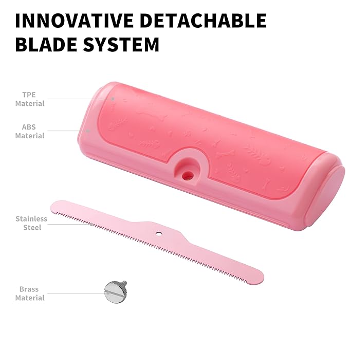 Cat & Dog Deshedding Brush – Pink Gentle Pet Hair Remover Comb for Shedding, Comfortable Grip, Easy Clean Grooming Tool for Long & Short Hair