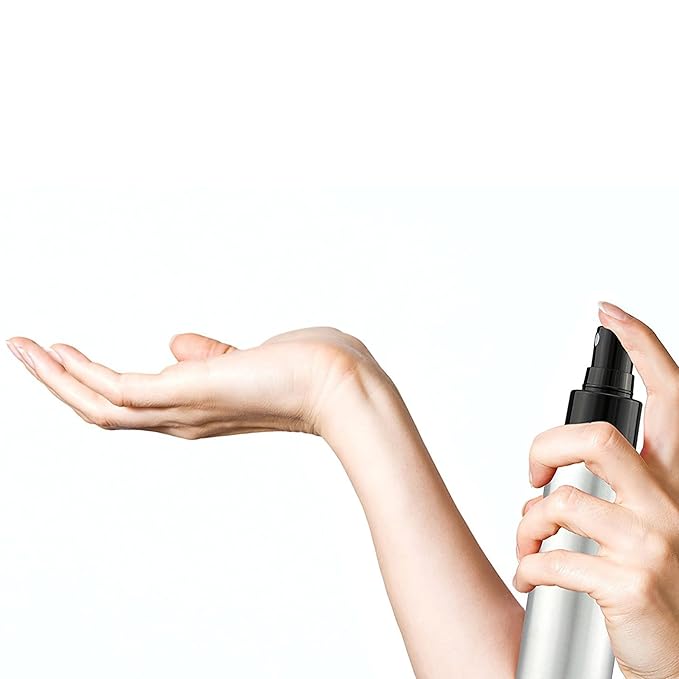 Cornucopia Brands 2-Ounce Aluminum Fine Mist Spray Bottles (6-Pack); Empty Mini Metal Atomizer Bottles, 2.75oz Travel/Purse/Sample Size