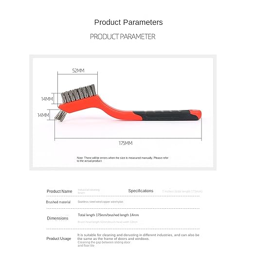 3pcs Small Stainless Steel Little Wire Brushes Set for Cleaning Rust Removal