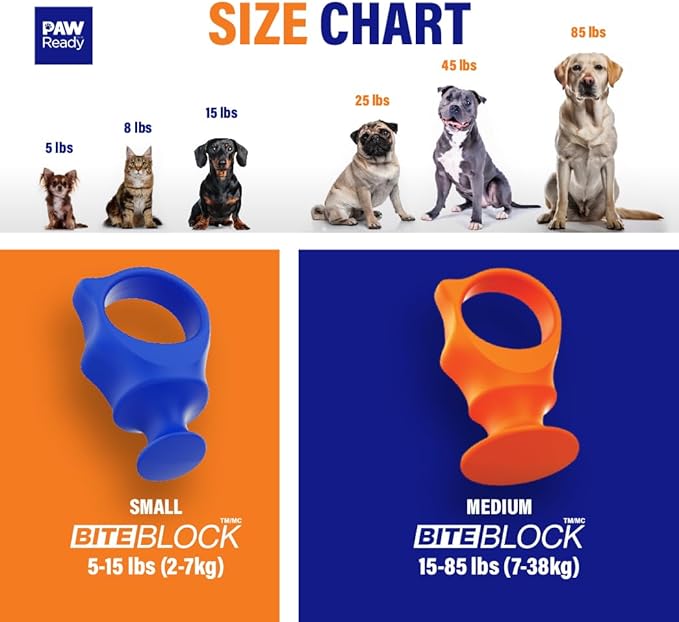 Paw Ready Doggy Breath to Doggy Fresh Dog Dental Care Kit Includes Enzymatic Toothpaste, Dual Brush Head Toothbrush with Angled Bristles and Blue Bite Block to Gently Keep Pets Jaw Open (Blue, Medium)