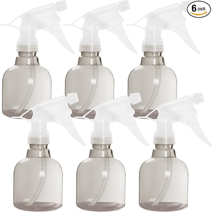 Youngever 6 Pack 12 Ounce Empty Plastic Spray Bottles (Grey)