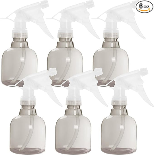Youngever 6 Pack 12 Ounce Empty Plastic Spray Bottles (Grey)