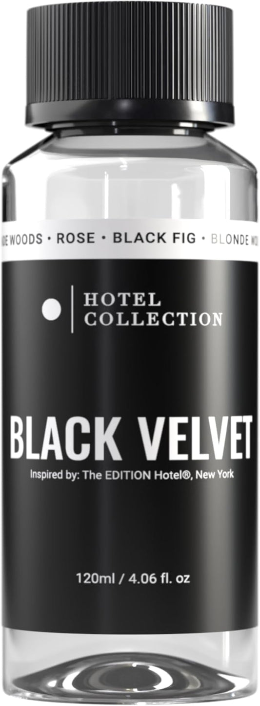 Hotel Collection Diffuser Oil - Black Velvet - Aromatherapy Essential Fragrance Oil - Blonde Woods, Rose, and Black Fig - 120ML 4.1 Fl oz