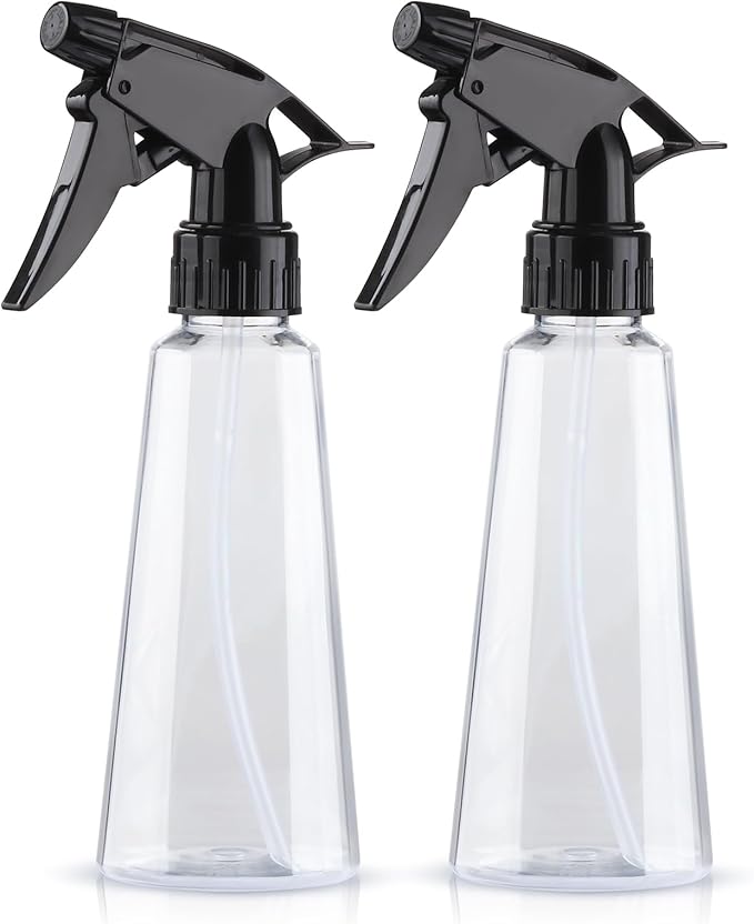 Plastic Spray Bottles, 2 Pack Water Fine Mist Spray Bottles for Plants, Cleaning, Cooking, Pet Leak Proof Cleaning Spray Bottle