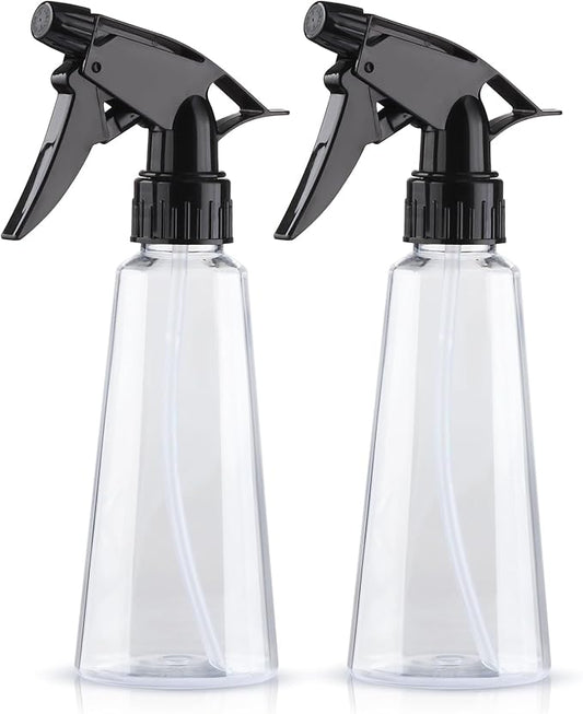 Plastic Spray Bottles, 2 Pack Water Fine Mist Spray Bottles for Plants, Cleaning, Cooking, Pet Leak Proof Cleaning Spray Bottle