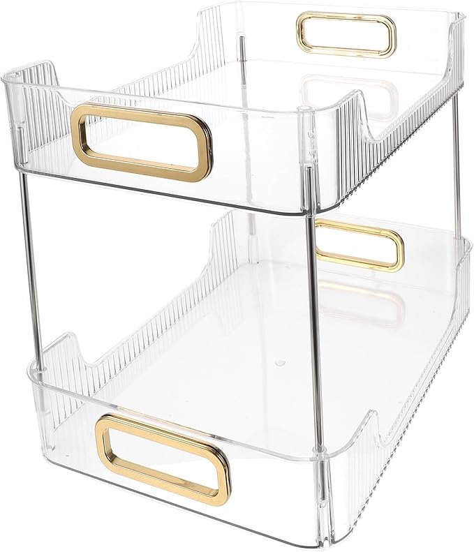 BESTOYARD 2tier Bathroom Countertop Storage Rack Vanity Organizer Under Sink Pet Stainless Steel Organize Your Space