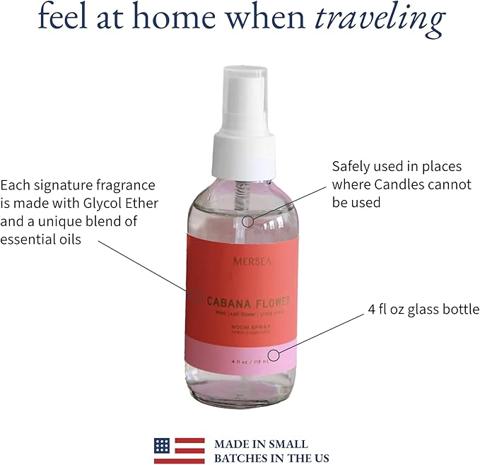 MERSEA Luxury Room Spray, Cabana Flower, 4 oz