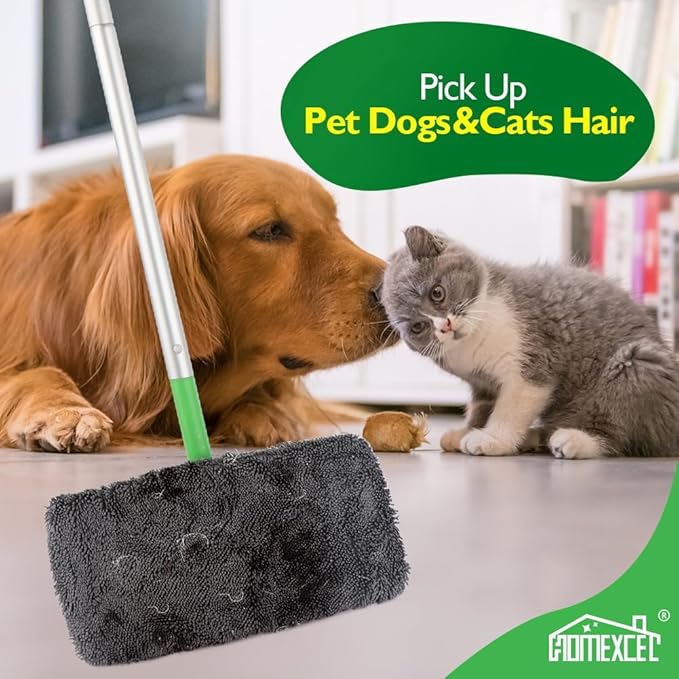 HOMEXCEL Reusable Microfiber Mop Pads Compatible with Swiffer Sweeper-8 Pack Washable Wet Pad Refills for Wet & Dry Use,Floor-Grey Cleaning Mop Head Pads Refills for Household Cleaning,Grey