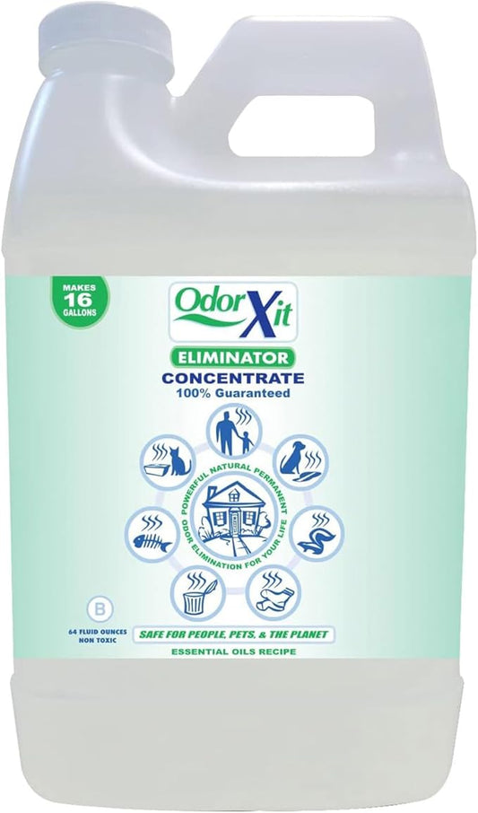 Concentrated Pet Urine Odor Eliminator, Ideal for Cat, Dog Poo and Urine Smell, Versatile & Natural Odor Neutralizer for Home and Outdoor Use, Deodorizer & Absorber, Concentrate, 64oz