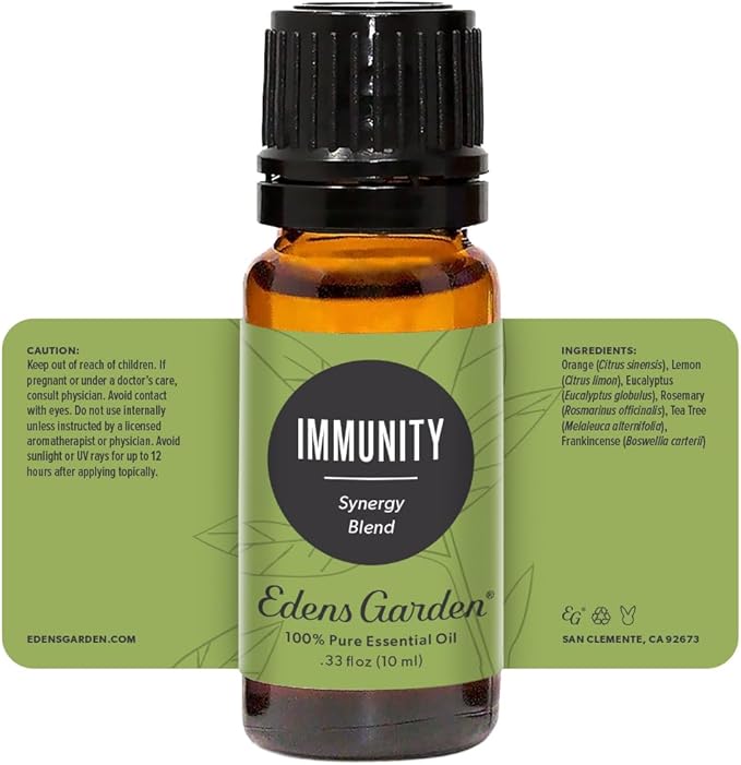 Edens Garden Immunity Essential Oil Blend- 100% Pure Premium Grade, Undiluted, Natural, Therapeutic, Aromatherapy, The Best for Diffusing, Skin, Laundry, Humidifiers 10 ml (.33 fl oz)