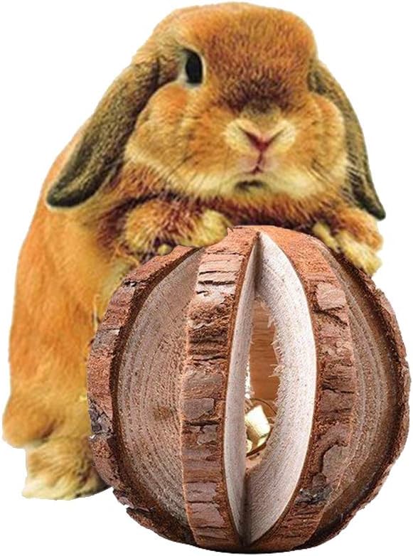 5 Pcs Hamster Chew Toys,Vankcp Natural Wooden Chew Toys Pets Teeth Care Molar Ball for Small Animals Cat Rabbits Rat Guinea Pig (5P)