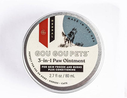 3-in-1 Paw Ointment Holistic Natural Derived Herbalfor Dogs, Cats, Horses: Conditioning & Moisturizing for Extreme Heat & Cold Causing Frozen & Burned Paws - Made in USA - 1 oz