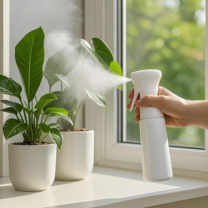 Continuous Fine Mist Spray Bottle for Hair (10.1oz / 300ml) – Ultra Fine Sprayer for Hair-Styling, Barber, Cleaning, Plants, Pets & Salons - ((Green))