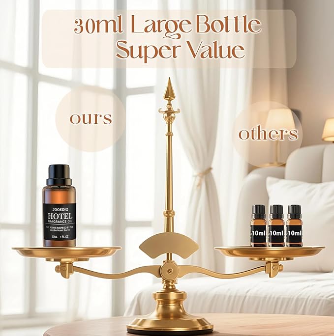 Hotel Diffuser Oils Gift Set, Joosing Hotel Scent Essential Oils 4 x 30ml Large Bottles (4 Fl Oz Total), Premium Fragrance Oil for Le Labo Aromatherapy Diffusers and Humidifiers