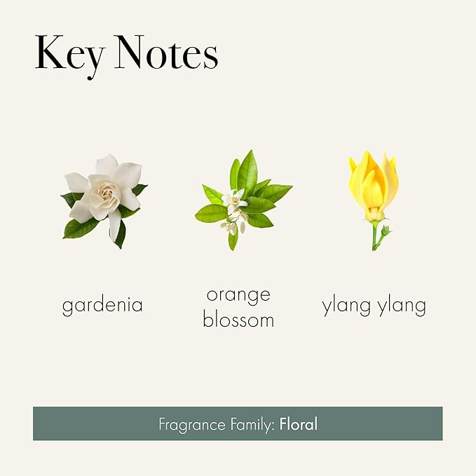 LAFCO New York 3-Wick Candle, Fresh Cut Gardenia - 30 oz - 120-Hour Burn Time - Reusable, Hand Blown Glass Vessel - Made in The USA