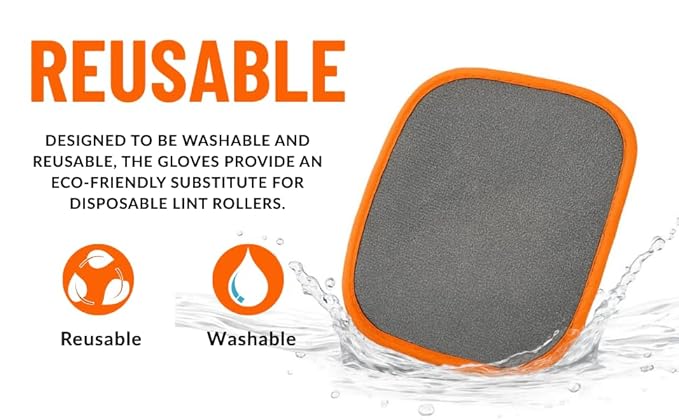 2 PC RivOcen Pet Hair Removal Brush Gloves, Electrostatic Reusable Cat Dog Hair Remover Grooming Glove Tool. Reusable Magic Brush Pet Hair Remover Tool for Carpet, Couch,Car Seat, Laundry.