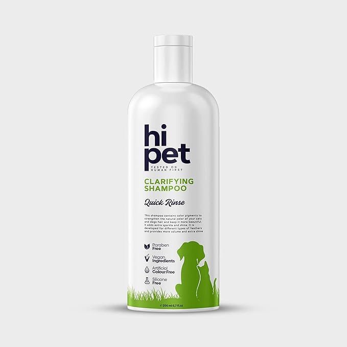 Hi Pet Healthy Hair Set, Clarifying, Conditioner, Waterless Shampoo, Detangling Easy Combing Spray for Dogs and Cats