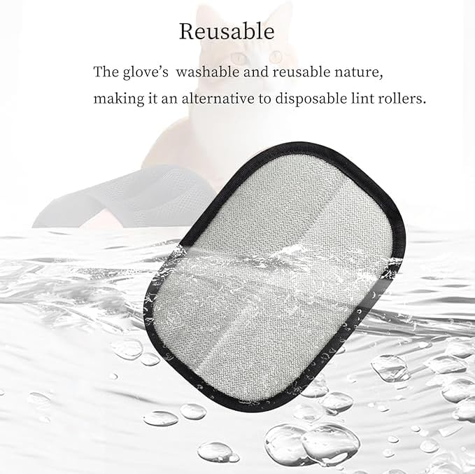 4pcs Pet Hair Removal Gloves 2025 Newly Upgraded Electrostatic Washable & Reusable Five Finger Pet Hair Remover for Dogs & Cats Tool for Clothing, Sofa, Carpet & Car Seat with Silicon Pet Bath Brush