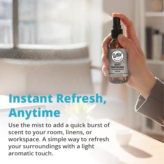 Wild Essentials Alert Essential Oil Blend 4-Piece Bundle –Energy, Focus & Mental Clarity with Roll-On, Spray, Nasal Inhaler & Pure Oil Diffuser Set– USA Made