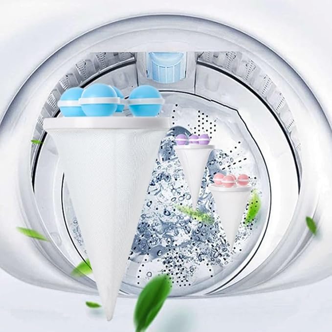 Floating Hair Filtering Mesh Removal, 2025 New Lint Catcher for Washing Machine Pet Hair Catcher for Washing Machine, Reusable Washing Machine Hair Catcher Tool for Pet Dog Hair Remover (3, Colorful)
