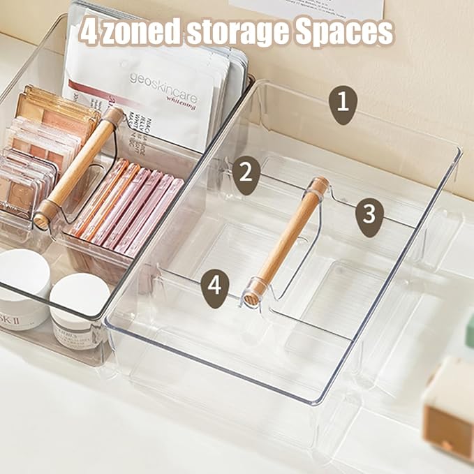 2 pack Large Plastic Portable Caddy with Handle, Storage Organizer Bin for Art Supplies, Crafts, Colored Pencils, Dorm Caddy, Shower, Cleaning, Kitchen, Office, Dorm, Desktop, Makeup Tote