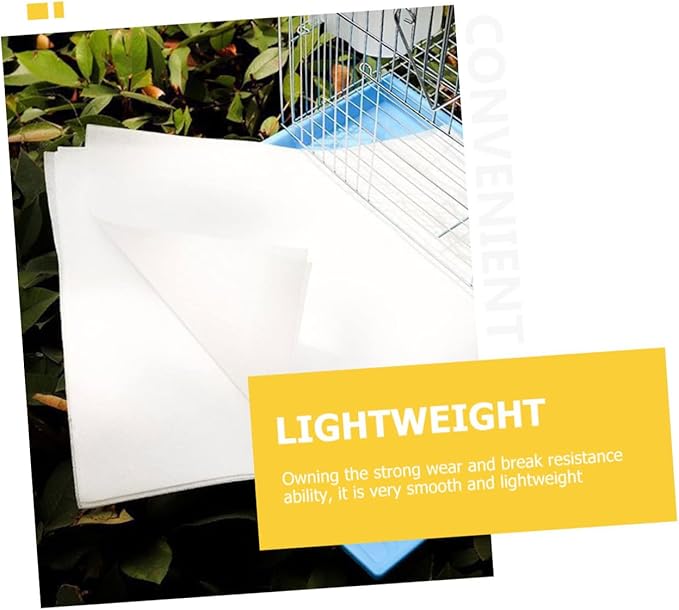 300Pcs Disposable Bird Cage Pads Thick Absorbent Paper Liners for Parrot and Bird Cages Pre-Cut Square Liners for Easy Cleaning and