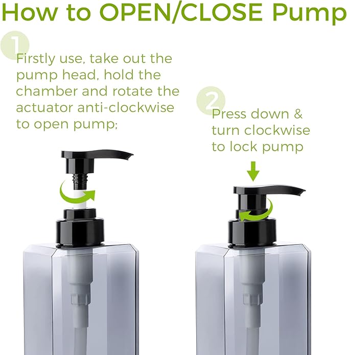 Suream 22oz Empty Plastic Bottles for Shampoo with Lables, 3Packs Bathroom Shower Containers, Refillable & Reusable Lotion Dispenser, Pump Press Bottles for Kitchen, Office, Hotel, Travel, SPA