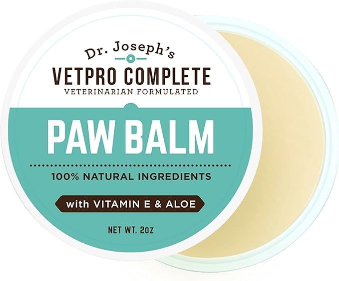 VetPro Complete Paw Balm for Dogs and Cats, 2 Ounces, Natural Protection & Paw Soother for Dry Pads & Noses, Vet Formulated Foot Cream, Vitamin E & Aloe, Protect & Repair