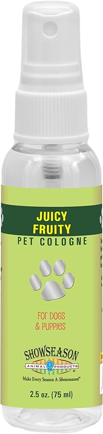 Showseason Juicy Fruity Dog Cologne 2.5 oz. | Travel Size | Dog Perfume Long Lasting | Deodorizing Spray