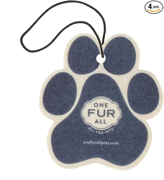 One Fur All Pet & Car Air Freshener - Moonlight Pack of 4 - Non-Toxic, Pet-Friendly, Hanging Odor Eliminator