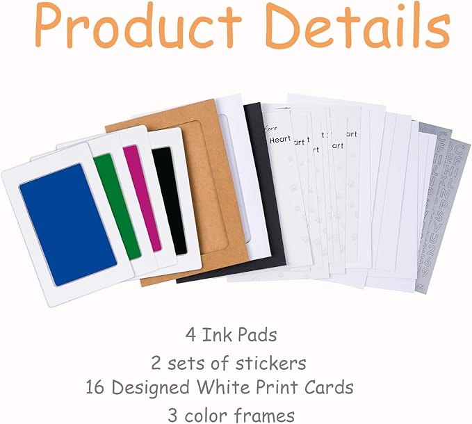 Inkless Paw Print Kit,Dog Paw Print Kit,Dog Nose Print Kit,Clean Touch Ink Pads and Imprint Cards,Pet Paw Print Impression Kit for Dogs Cats Footprint Keepsake