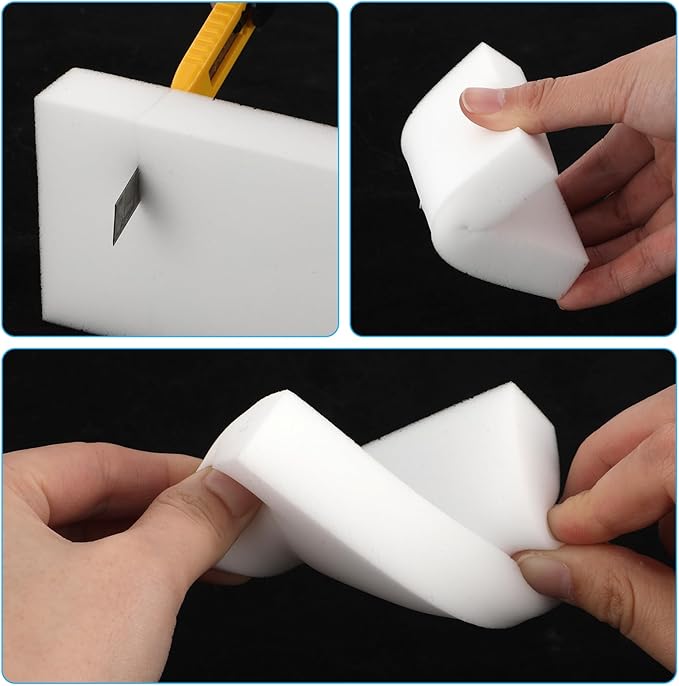 10Pcs Melamine Sponges for Multi-Purpose Cleaning Extra Thick and Long Lasting Kitchen Sponges Magic Sponge Erasers for Bathtub, Floor, Baseboard, Bathroom, Kitchen and Wall Cleaner