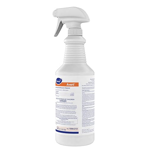 Diversey Avert Sporicidal Disinfectant Cleaner, 32 Oz Spray Bottle, 12/carton