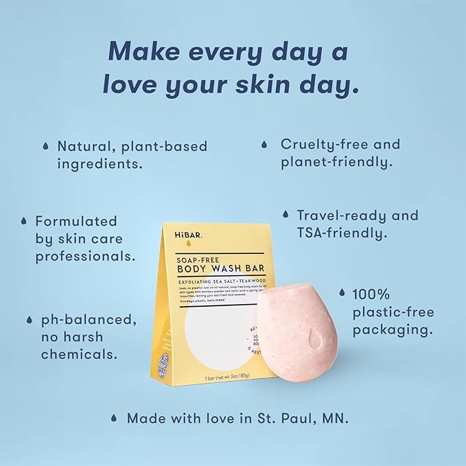 HIBAR - Exfoliate Body Bar & Soothe Shampoo Bar - Plastic, Soap and Paraben Free