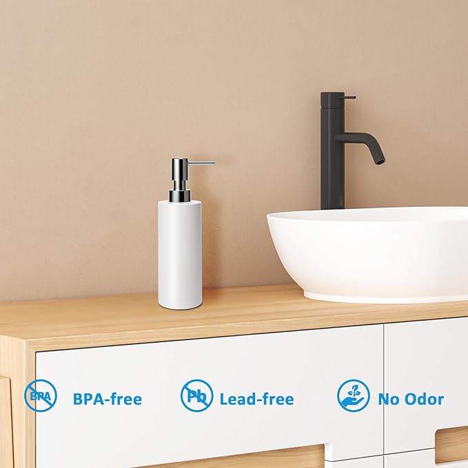 Soap Dispenser with Liquid Pump Hand Lotion Dispenser Ceramic for Shampoo Bathroom Kitchen 11oz