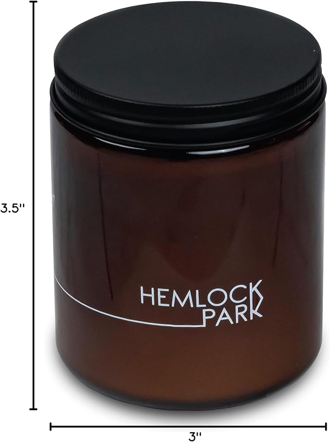 Hemlock Park Crackling Wood Wick Candle Handcrafted with Natural Coconut Wax (Standard 8 oz, High Desert)