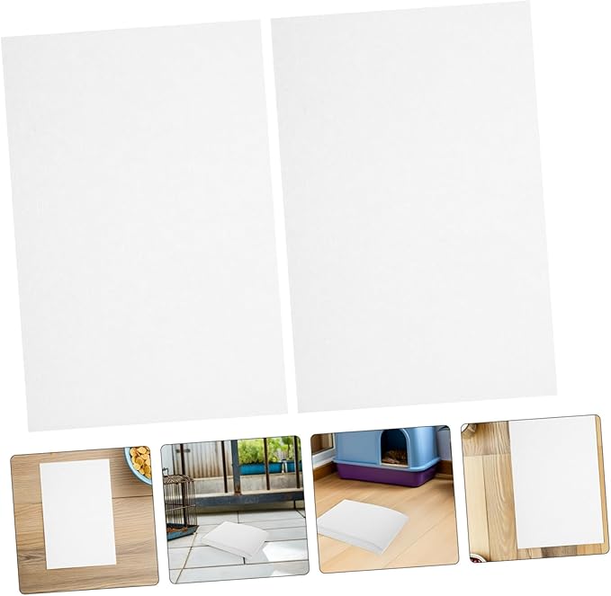 Happyyami 100 Sheets Precut Absorbent Bird Cage Liner Paper for Parrots Parakeets Canaries Macaws Disposable Cage Bottom Pads Easy to Use and Stackable