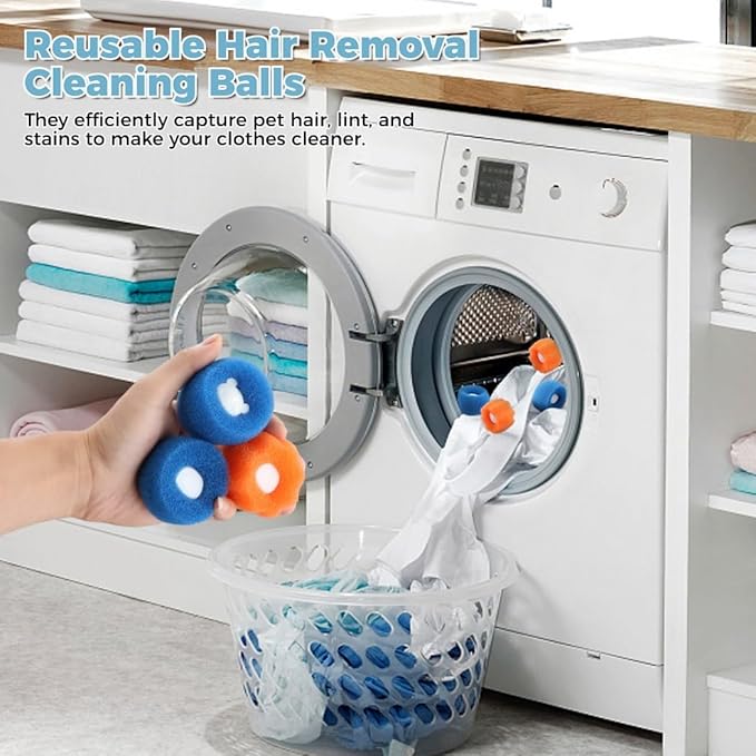 10 Pcs Reusable Hair Removal Balls for Laundry, Pet Hair Catchers for Washing Machine
