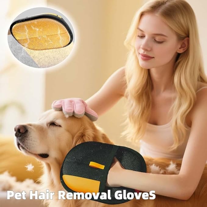 Pet Hair Removal Glove Reusable Electrostatic Gloves Pet Hair Remover for Cats Dogs Carpet Couch 2025 New Grooming Glove Tool（1PCS）