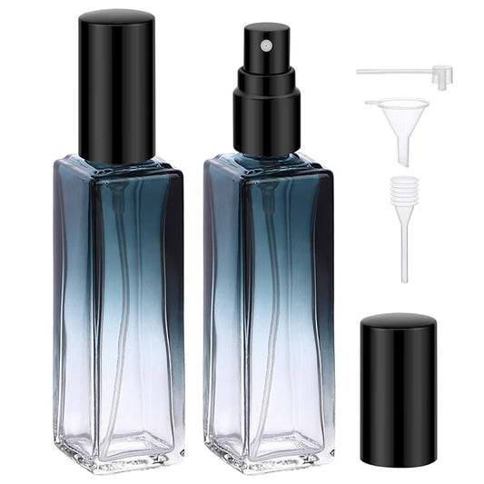 Segbeauty 20ML Travel Perfume Atomizer, 2pcs Portable Perfume Bottles Refillable, Empty Glass Spray Bottles for Dispensing Cologne Toiletries, Fine Mist Sample Bottle Sprayer for Traveling Outgoing