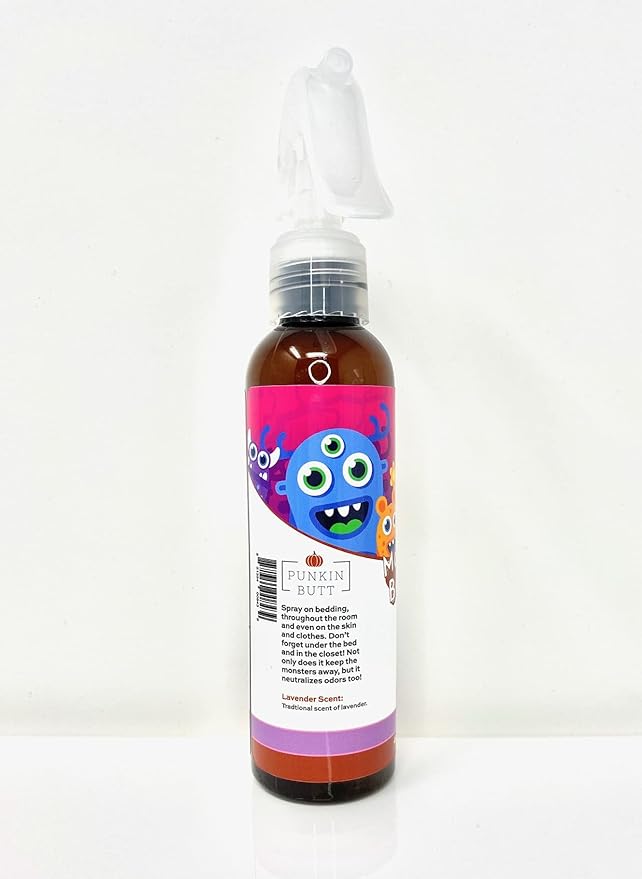 Monsters Be Gone Body and Linen Spray Lavender Odor Neutralizer Natural Non-Toxic Child Confidence Builder Room Freshener